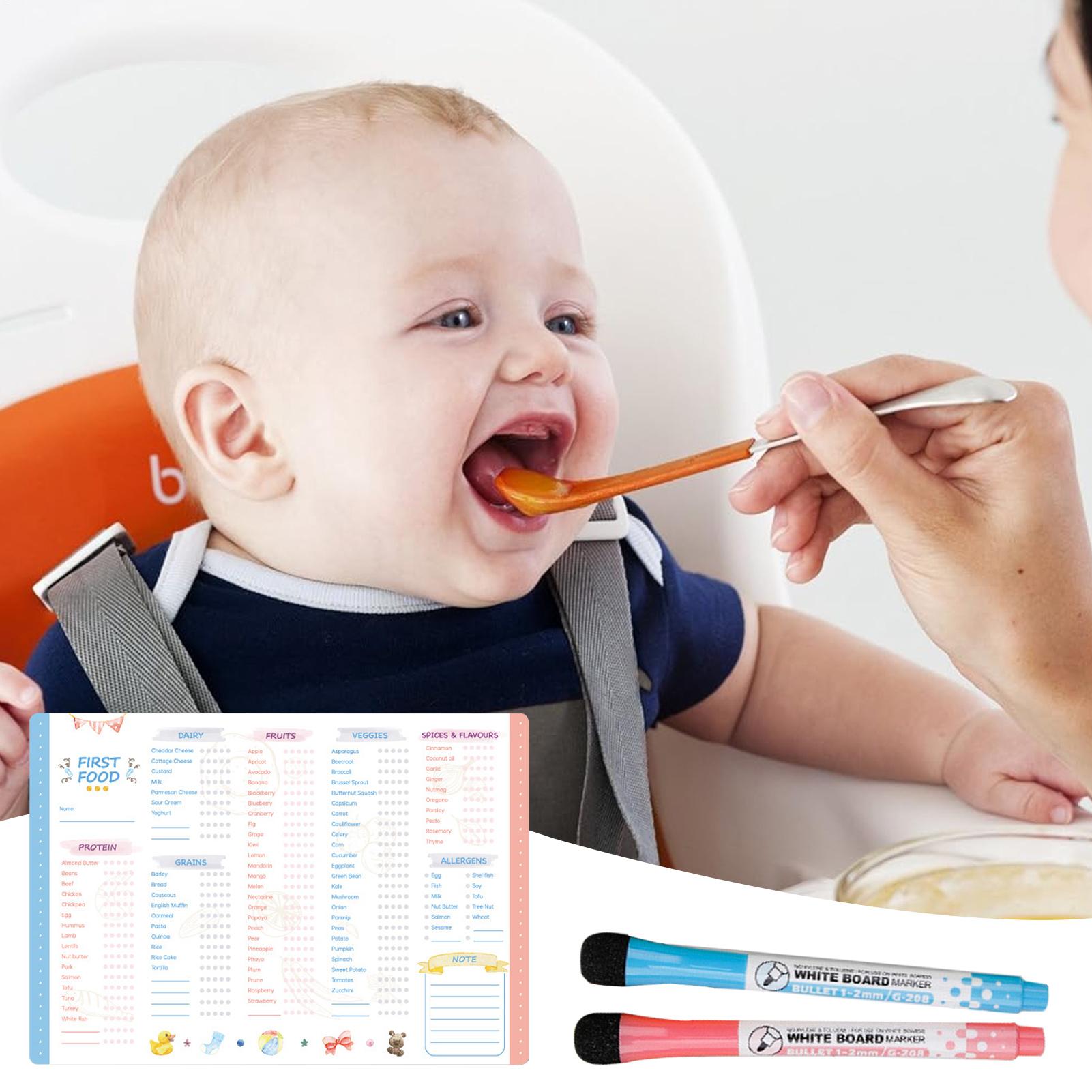 Baby Food Checklist - Magnetische checklist voor babyvoeding, uitwisbare tabel