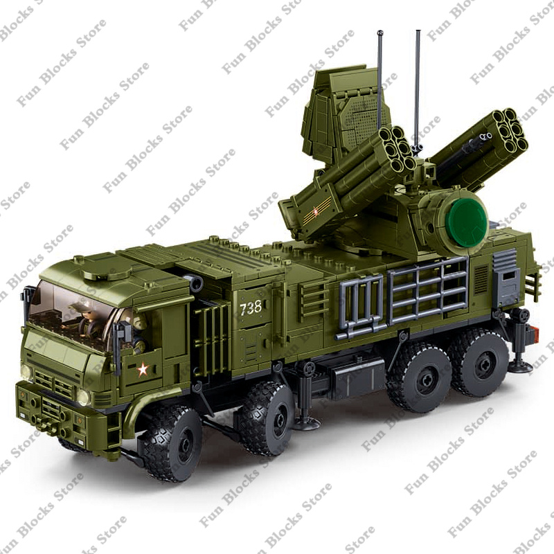 Lego Set Creator - SLUBAN Militaire Luchtafweer Raket Voertuig Pantsir