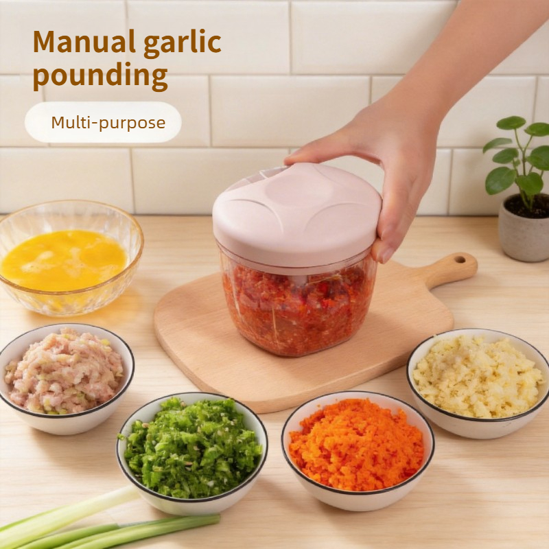 Baby Food Meat - Grote handmatige knoflookpers, duurzame keukenknoflookstamper, vleesmolen,