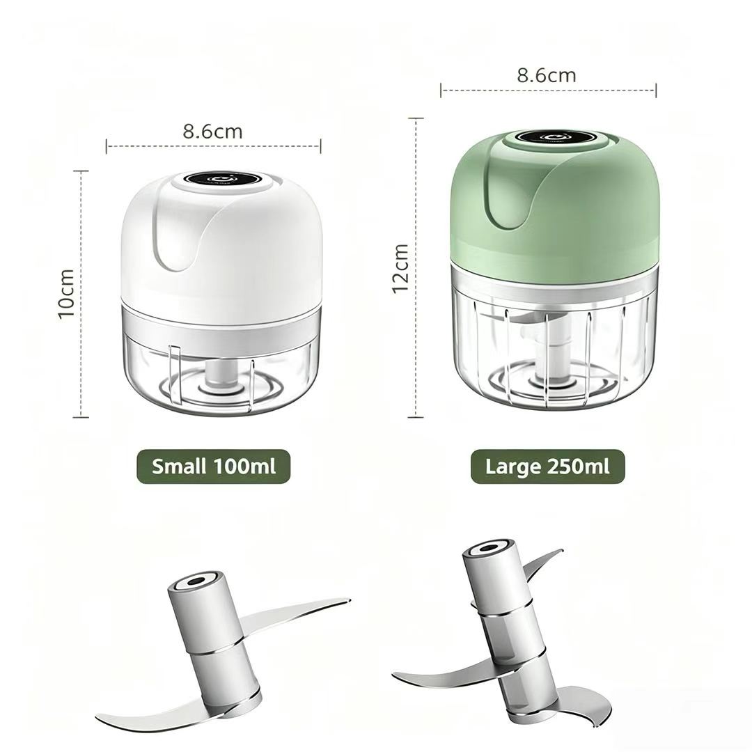 Baby Food Meat - 23W USB Oplaadbare Elektrische Knoflookhakker 100ML/250ML