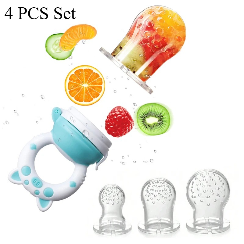 Baby Food Bites - 4-delige set siliconen fruit- en groentevoeder