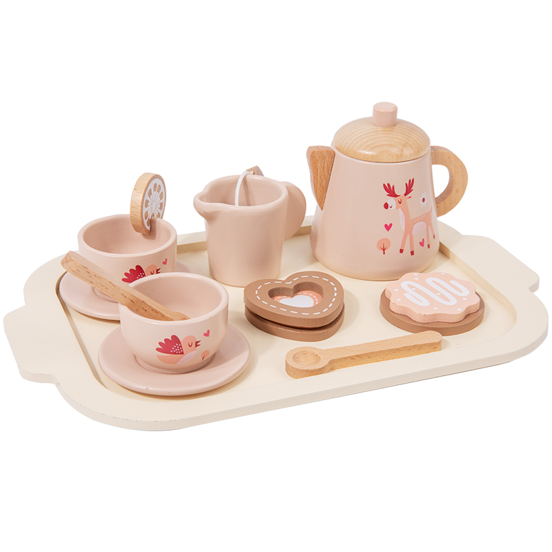 Baby Food Cooking Set - Afternoon Tea Set Houten speelgoed Fantasiespel