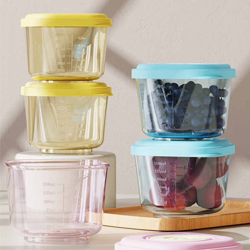Baby Food Options - 6-delige opslagcontainers voor babyvoeding - PP-materiaal,