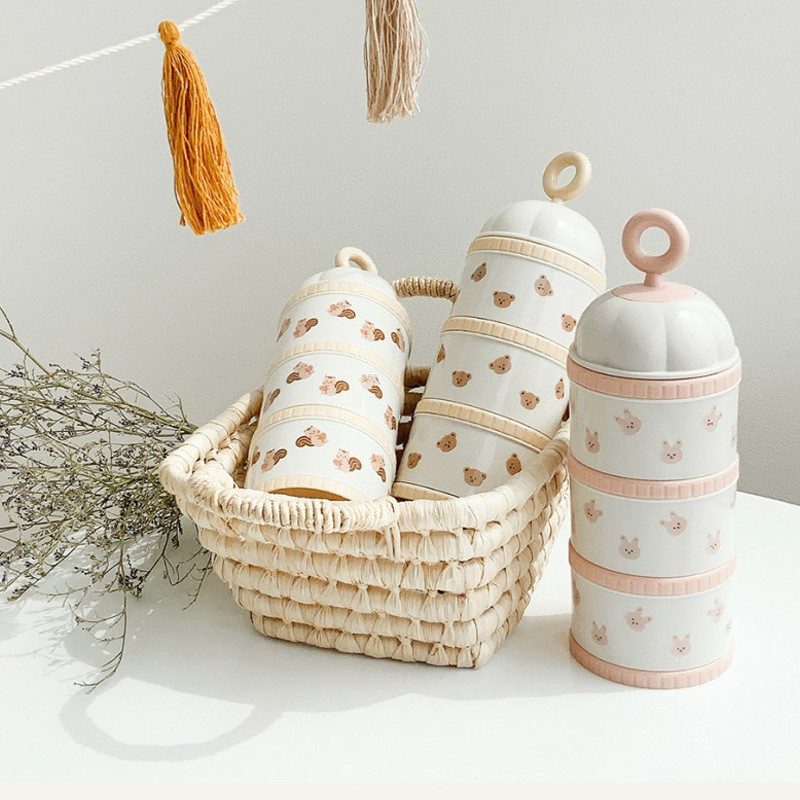Baby Food Options - Schattige beer melkpoeder doos babyvoeding accessoires