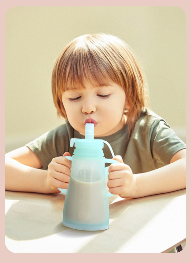 Baby Food Options - Nieuwe herbruikbare siliconen borstvoeding bewaarzak, lekvrij,
