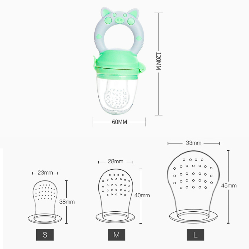 4-delige set siliconen fruit-  - Baby Food Bites recensie en prijs
