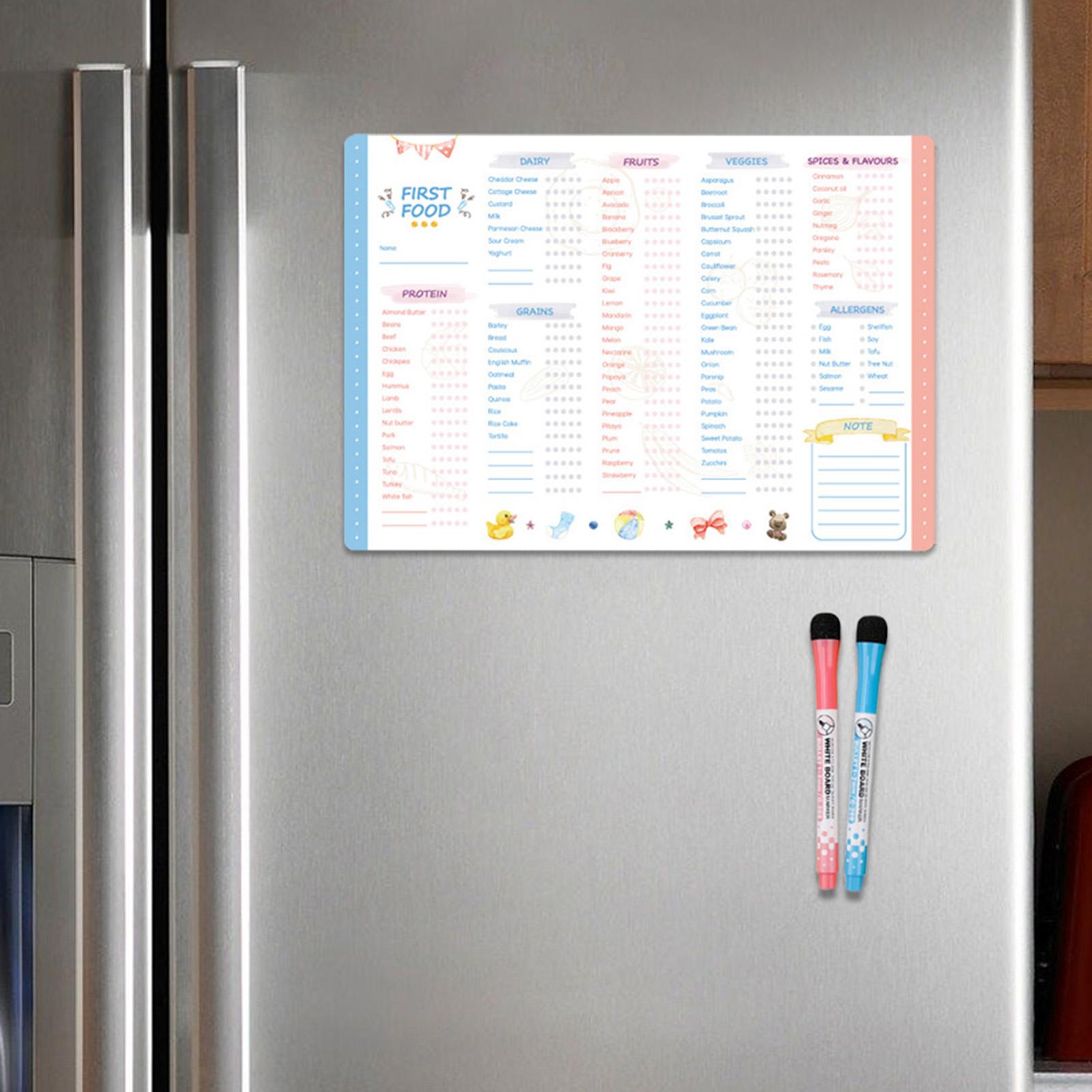 First Foods Chart Magnetische  - Baby Food Checklist recensie en prijs