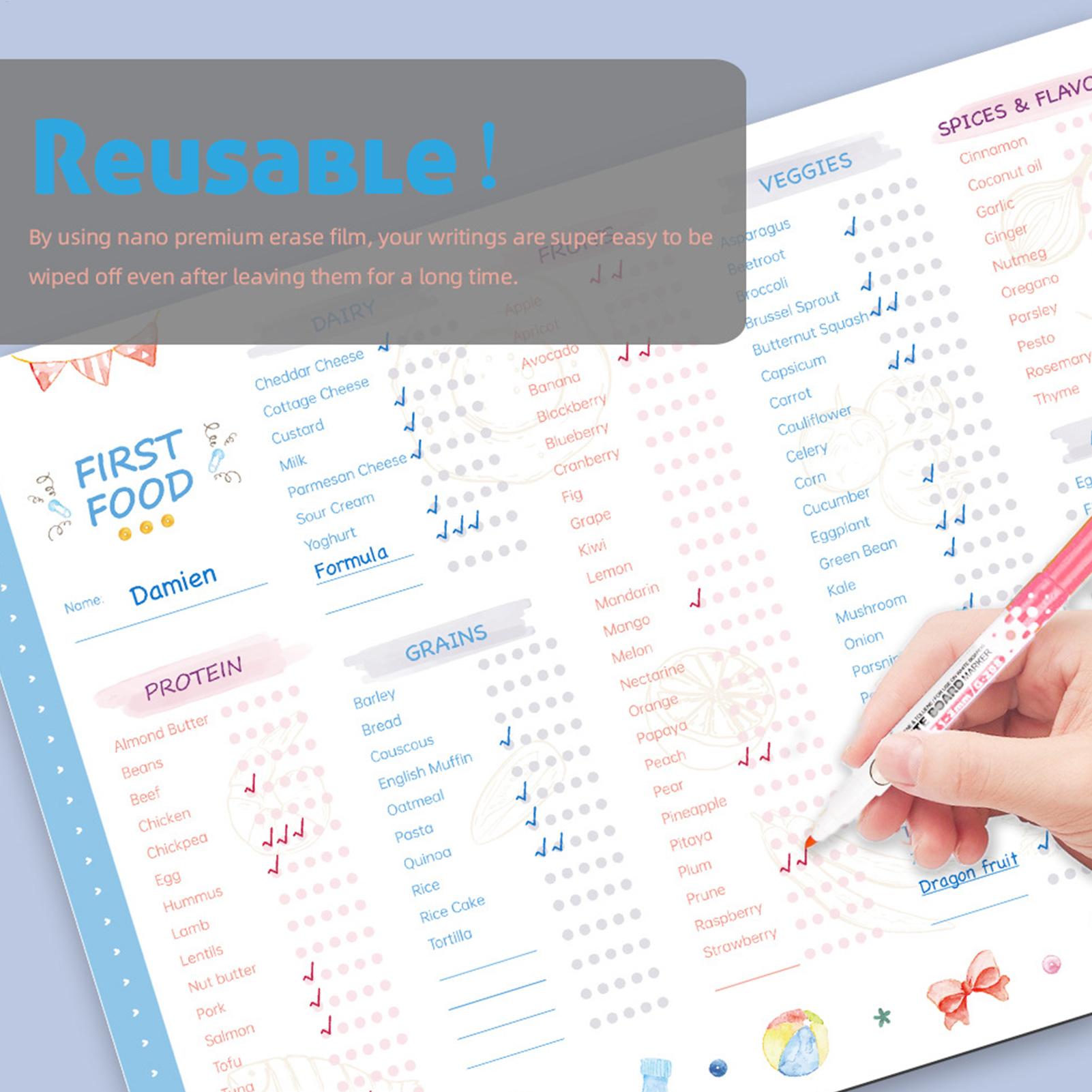 First Foods Chart Magnetische  - Baby Food Checklist recensie en prijs